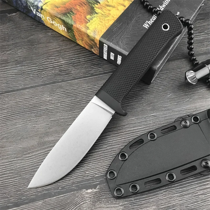 

F1-Satin finish (VG7 steel) Fixed bladesABS Handle Outdoor Tactical Hunting Hiking Survival EDC pocket Knife Men's gift