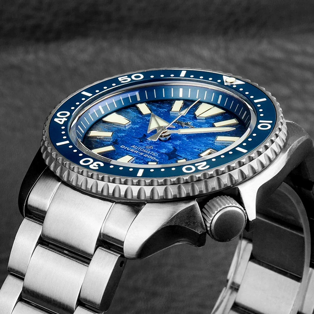 SKX007Heimdallr Taucheruhr Titan NH35 Vollautomatisches Saphirglas 20Bar Wasserdicht C3 Ultrahelle Luxus-Herrenuhr