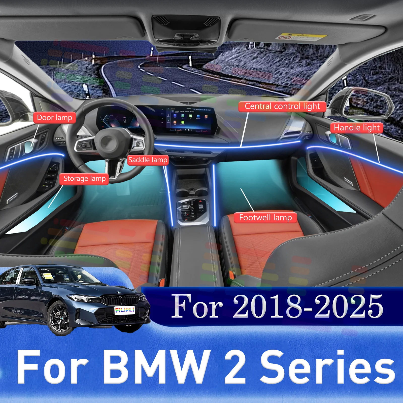 

For BMW 2series F22 F23 F44 F45 F46 G42 F74 F78 Make City Sightseeing Drives More Engaging with Hidden LED Light Strips