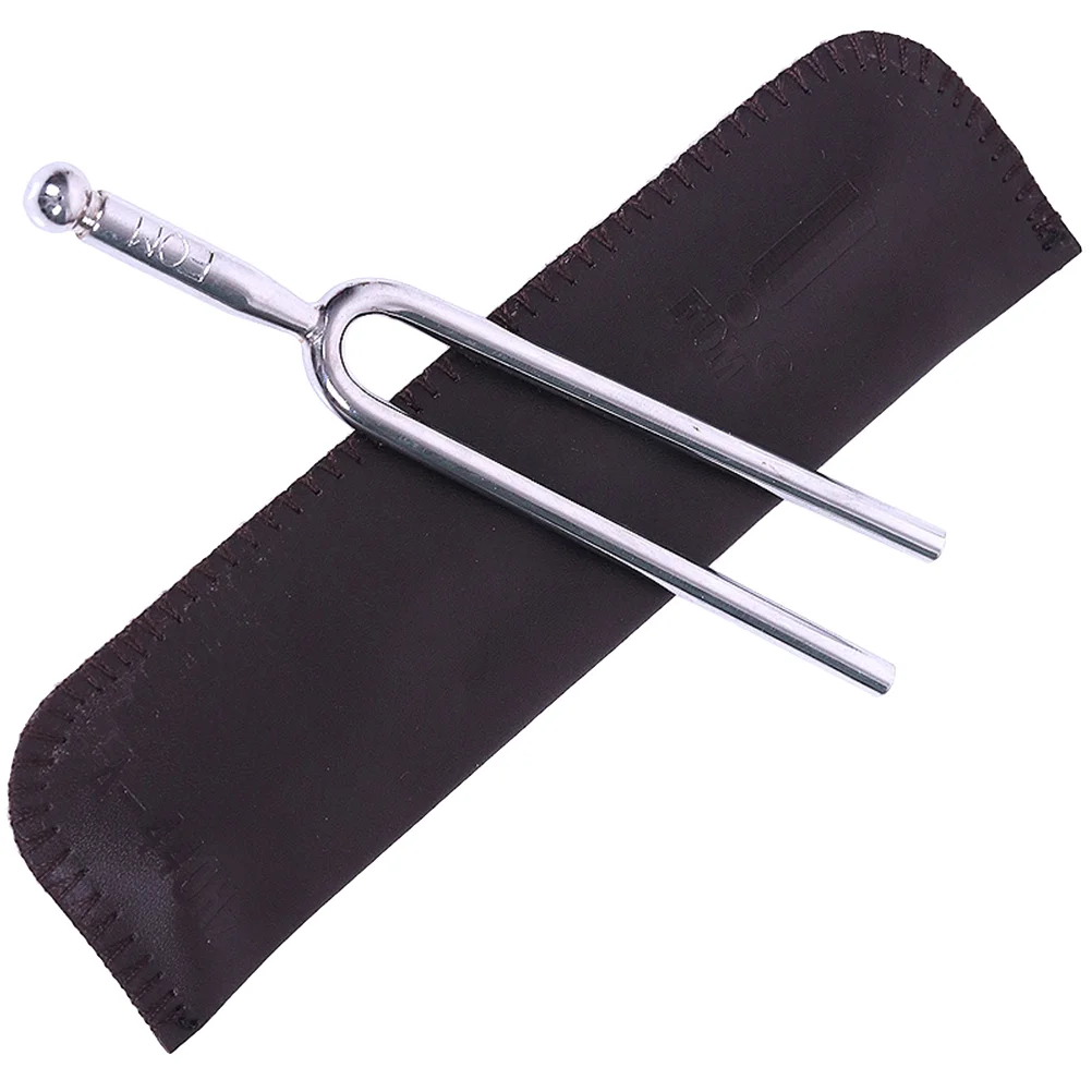 

International Standard Tuning Fork Music Instrument Steel Forks Practical Tone Tuner with a Storage Bag Silver