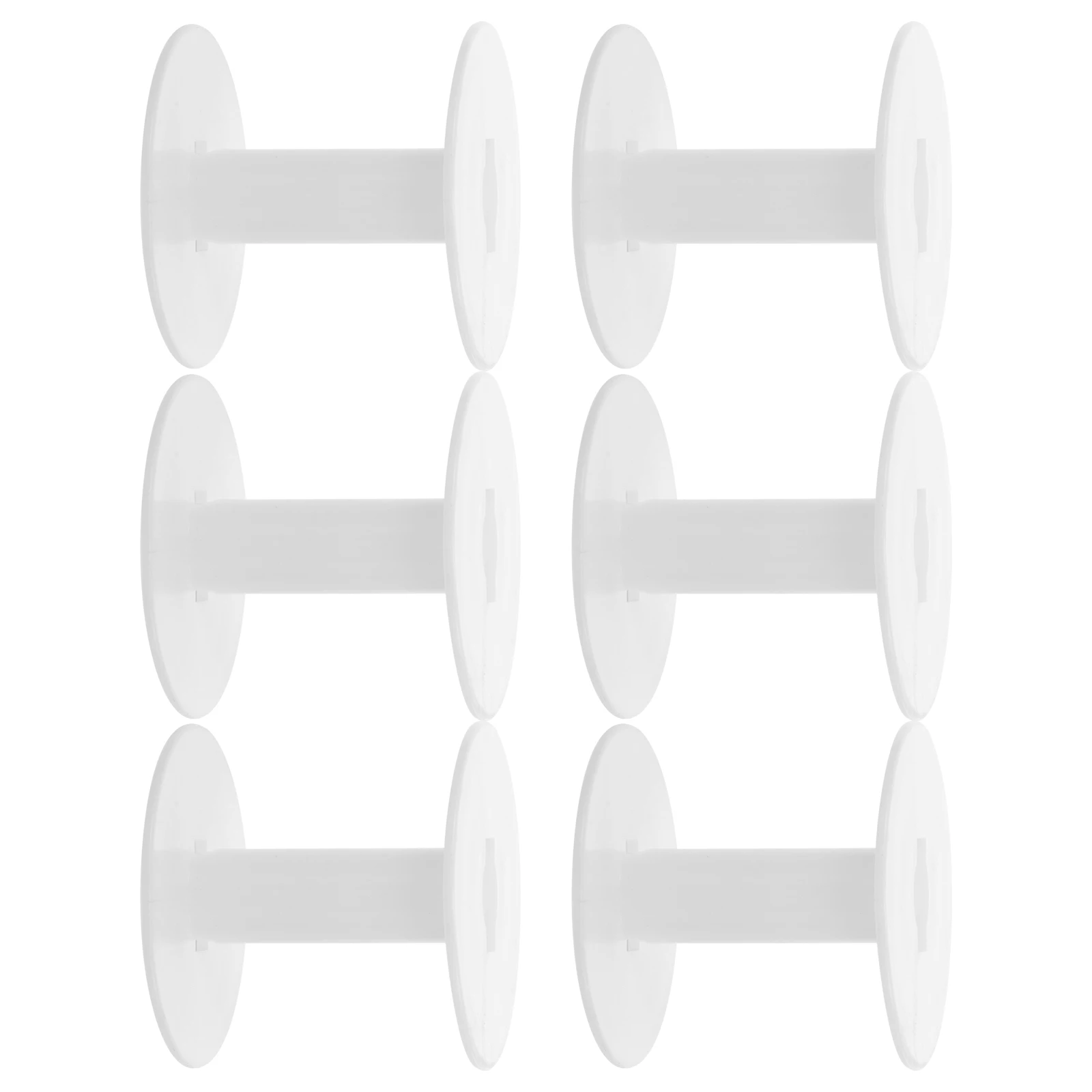 

6pcs Black Plastic Reels Bobbins Thread Keepers Portable Sewing Machine Compatible Empty Spools Durable Mini Accessories