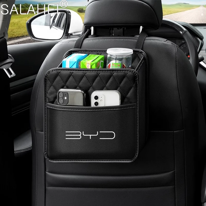 Car Seat Headrest Organizer Storage Holder For BYD M6 G3 G5 T3 13 F3 F0 S6 S7 E5 E6 L3 tang yuan atto3 song Covers Accessories