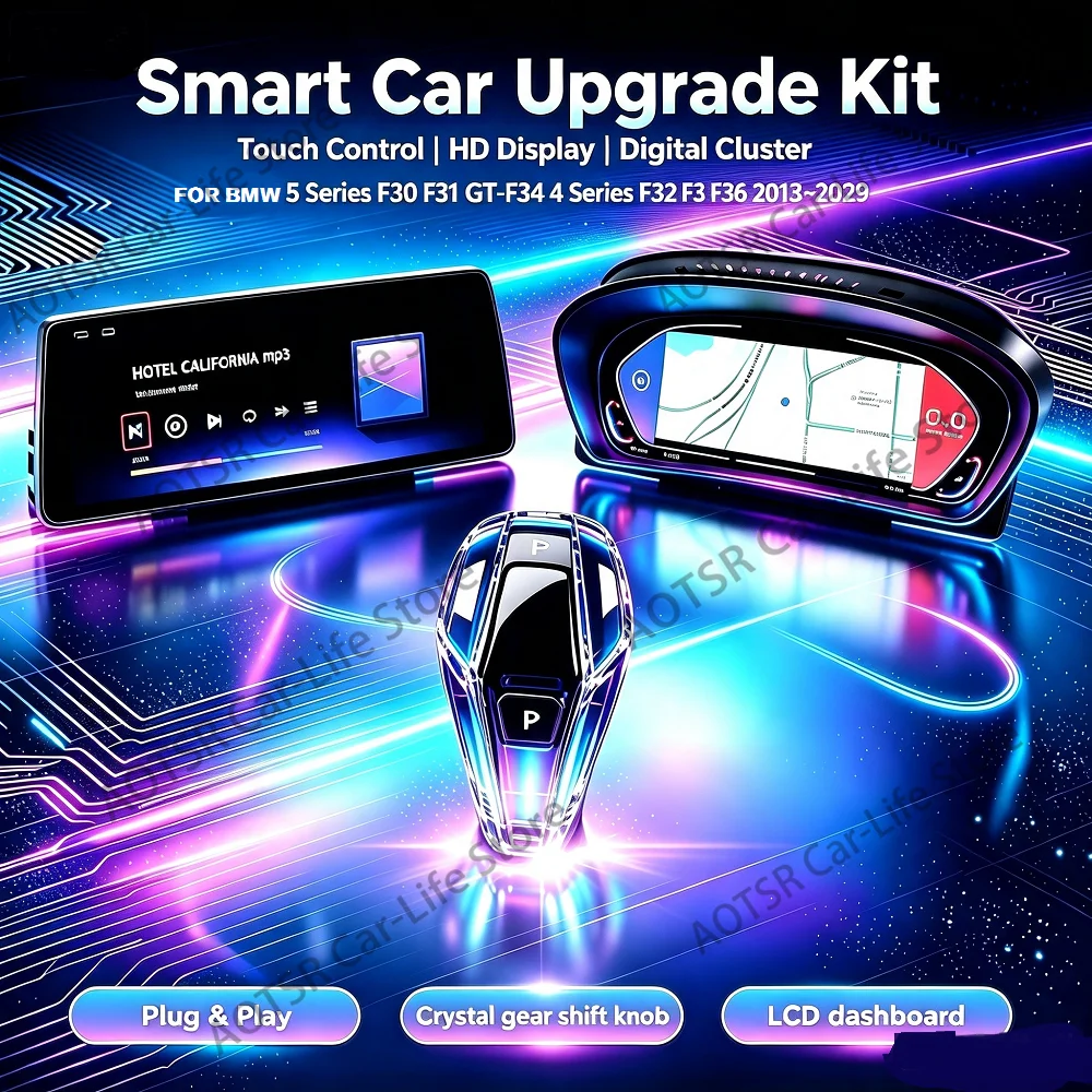 Linux system For BMW 5 Series E60 E61 2003~2009 With CarPlay LCD Dashboard Panel Car Instrument Cluster Modification Display