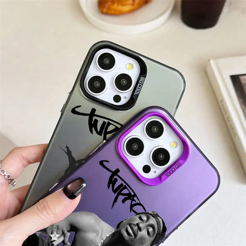 2PAC Rapper Tupac Coque For iPhone 16 Pro Case 14 11 13 15 Pro Max 12 Mini XS SE2 7 8 16 Plus Phone Case Shockproof Cover SHAKUR