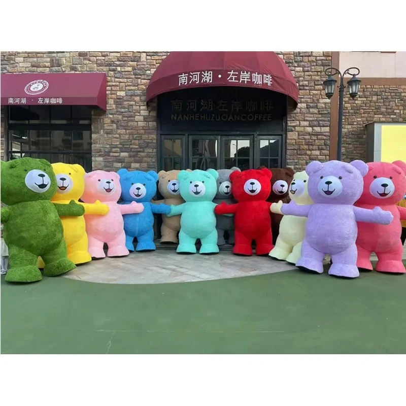 

Adult Inflatable Teddy Bear Plush Mascot Costume Cosplay Animal Carnival Bear Show Props Party Business Show Holiday Show