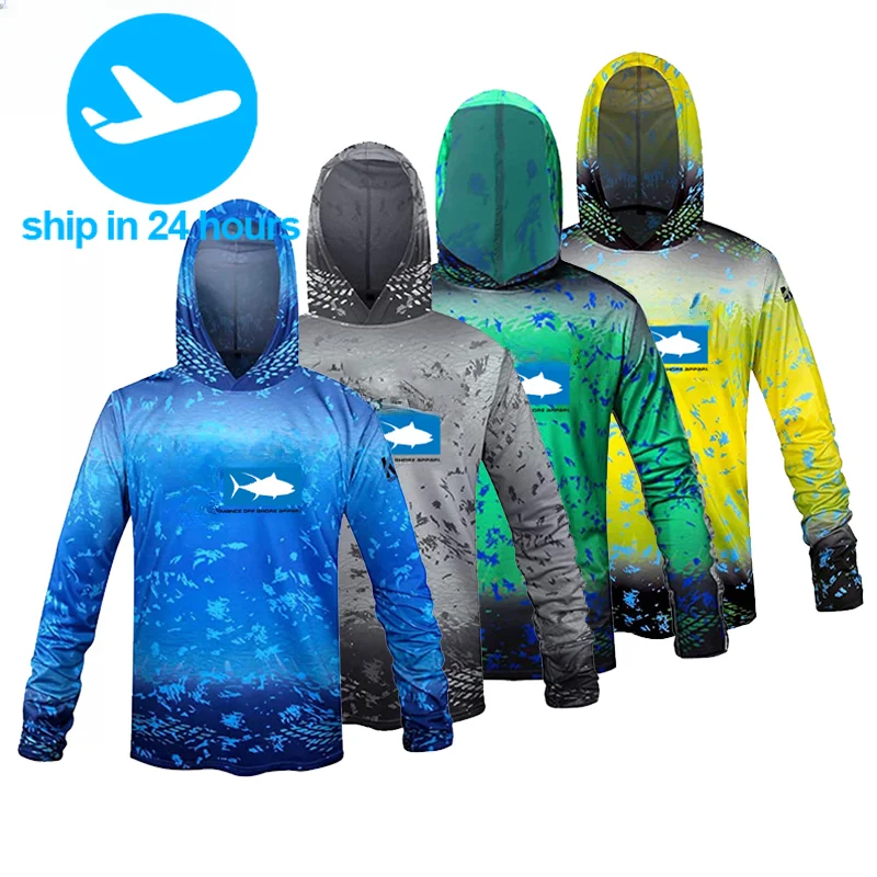 Fishing Jerseys Breathable Hooded Popular Fishing Clothing Windproof With 2023 Newest Men's Sun Protective