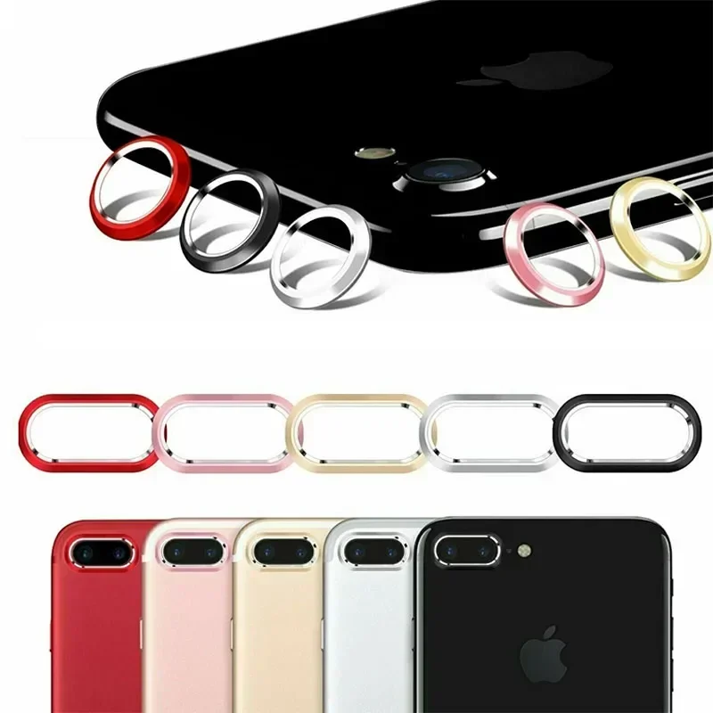 For IPhone 7 8 Plus Lens Protective Circle Ring Cover with Tempered Glass for IPhone X Lens Protective Ring Camera Protector