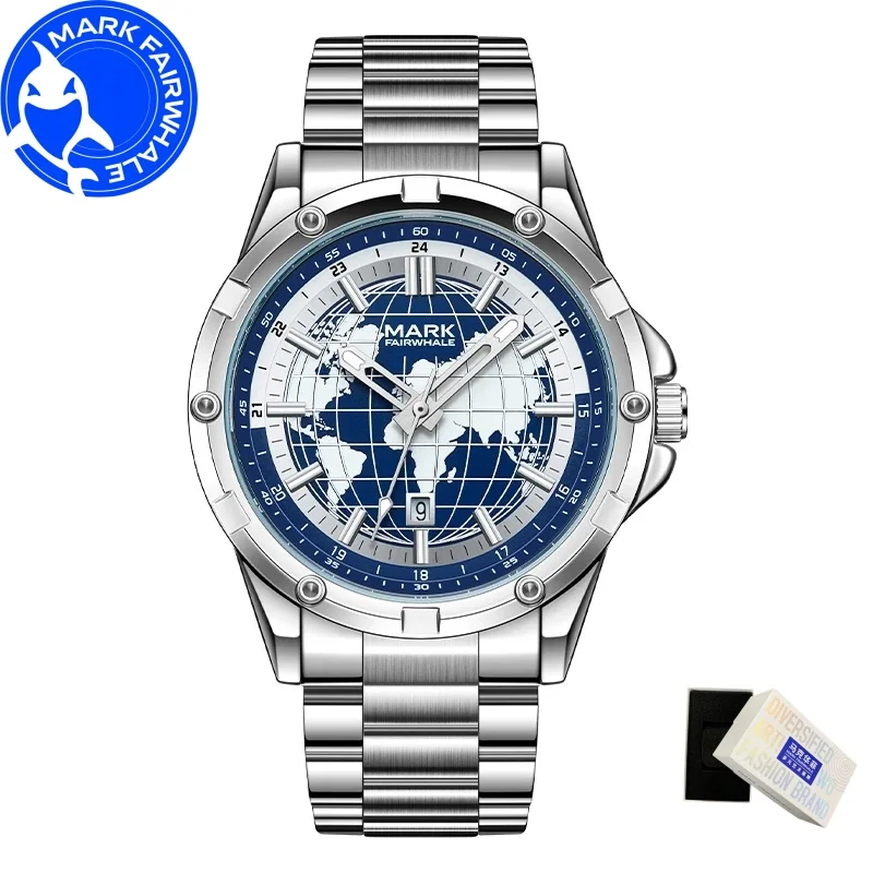 مارك فيرويل ساعة للرجل 5130 الأعمال الجديدة كوارتز ساعات المعصم موضة الأرض الهاتفي التقويم مقاوم للماء ساعة رجالية Reloj Hombre
