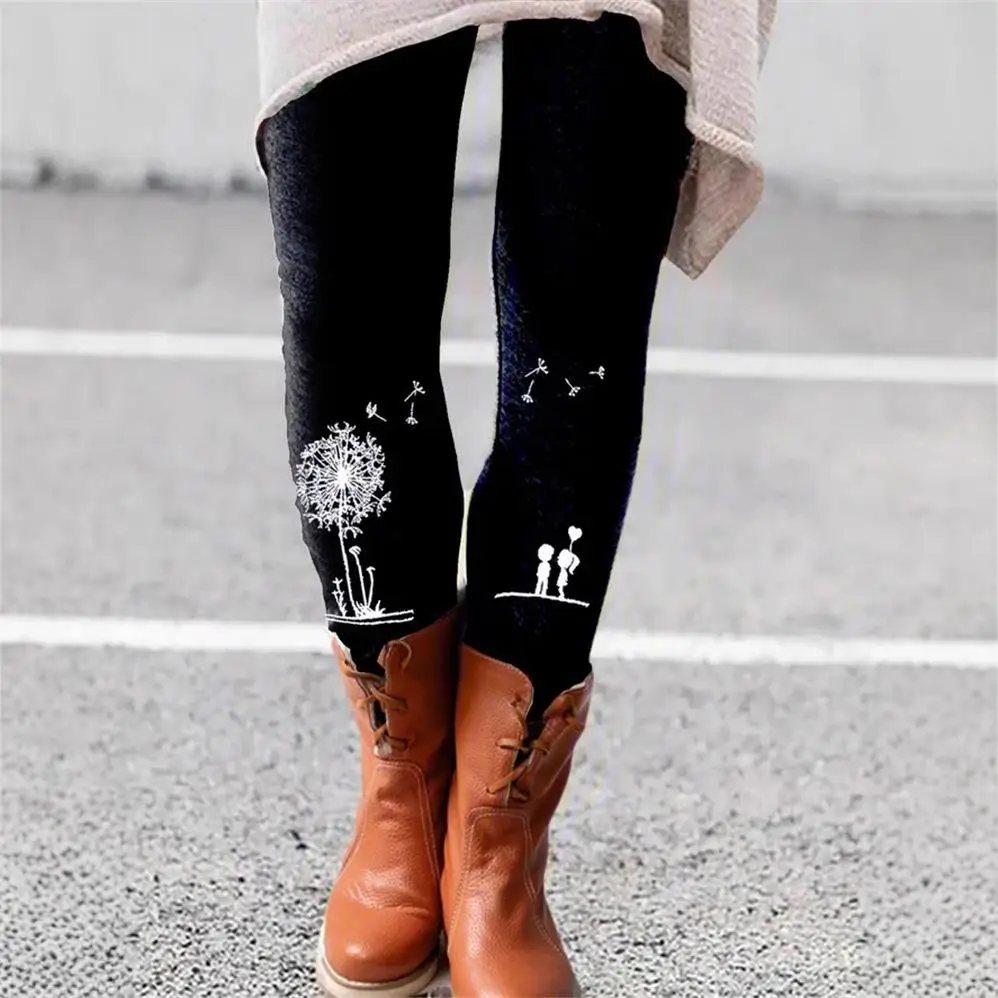 

Брюки для похудения с принтом и эластичной талией, длинные, из полиэфирного волокна, модные женские брюки, весенняя коллекция.