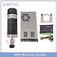500W 48v ER11/ER16 500W Brushless Spindle+55MM Clamp with Screws+ 48V Brushless Motor Driver+48VDC 10.5A Power Supply