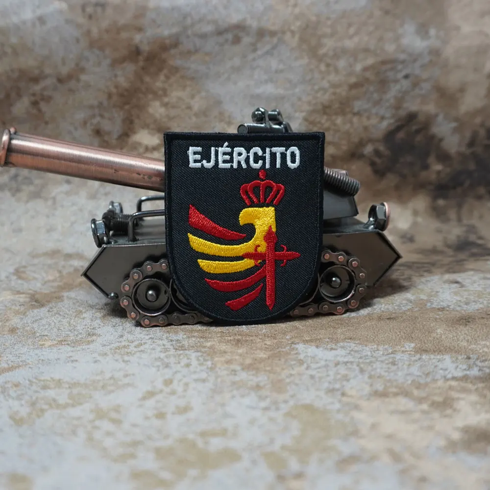 Parches bordados tácticos del Ejército de Tierra, exquisitos y de alta calidad, utilizados para ropa, espalda con ganchos o planchar