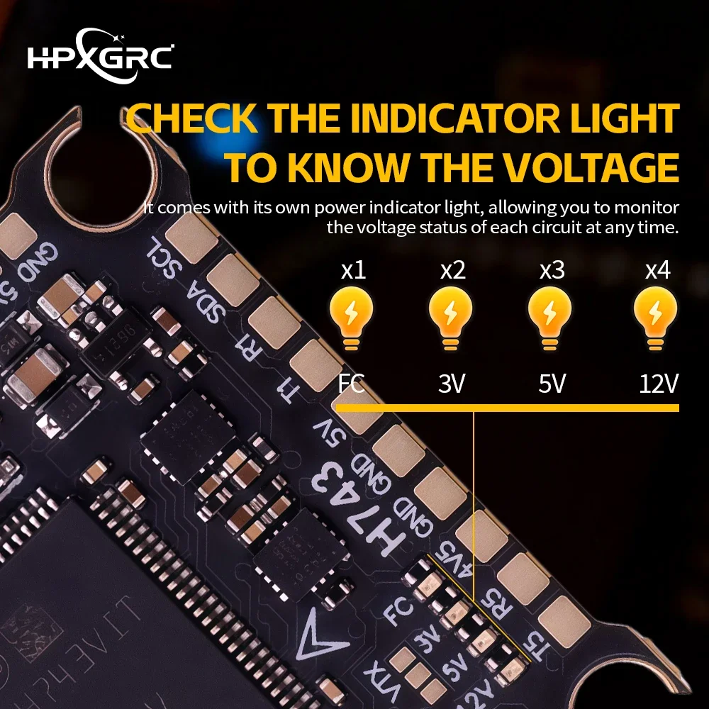 HPXGRC H743 FC - Podwójny ICM42688P + 16MB Black Box |   Obsługuje BetaFlight/Ardupilot, rozmiar 30,5 mm dla dronów FPV Freestyle