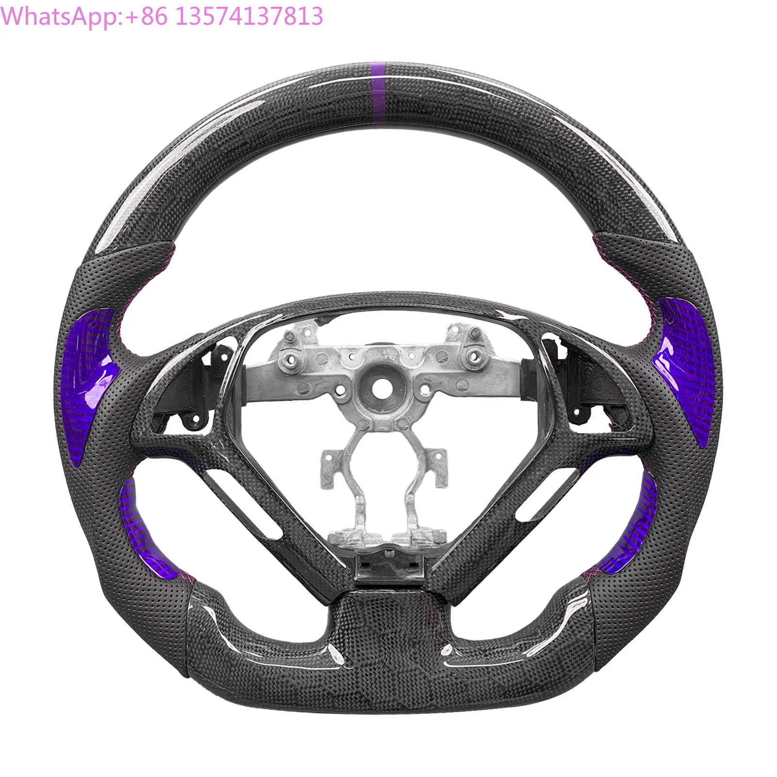 

For Infiniti Customized Carbon Fiber Steering Wheel Fit G37 G35 G25 Q60 2008-2018