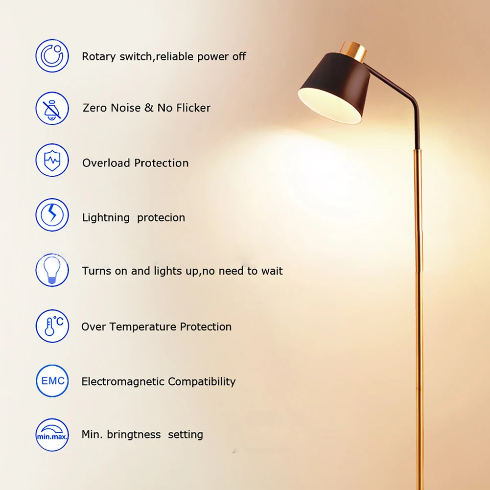 1PC Inline LED Dimmer Switch Built-in Rotary ON/OFF & Knob Control Adjustable LED Dimmer 220-240V Lights Switch Lighting Button