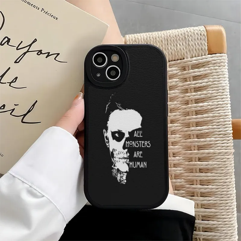 American Horror Story AHS Phone Case For IPhone 14 11 13 12 Pro Max Mini Xs X Xr 7 8 Plus SE2020 Silicone Leather Texture Cover