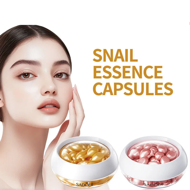 

Snail Capsule Essence Moisturizing Skin Brightening Skin Tone Anti-Wrinkle Fading Fine Lines Firming Skin Skincare
