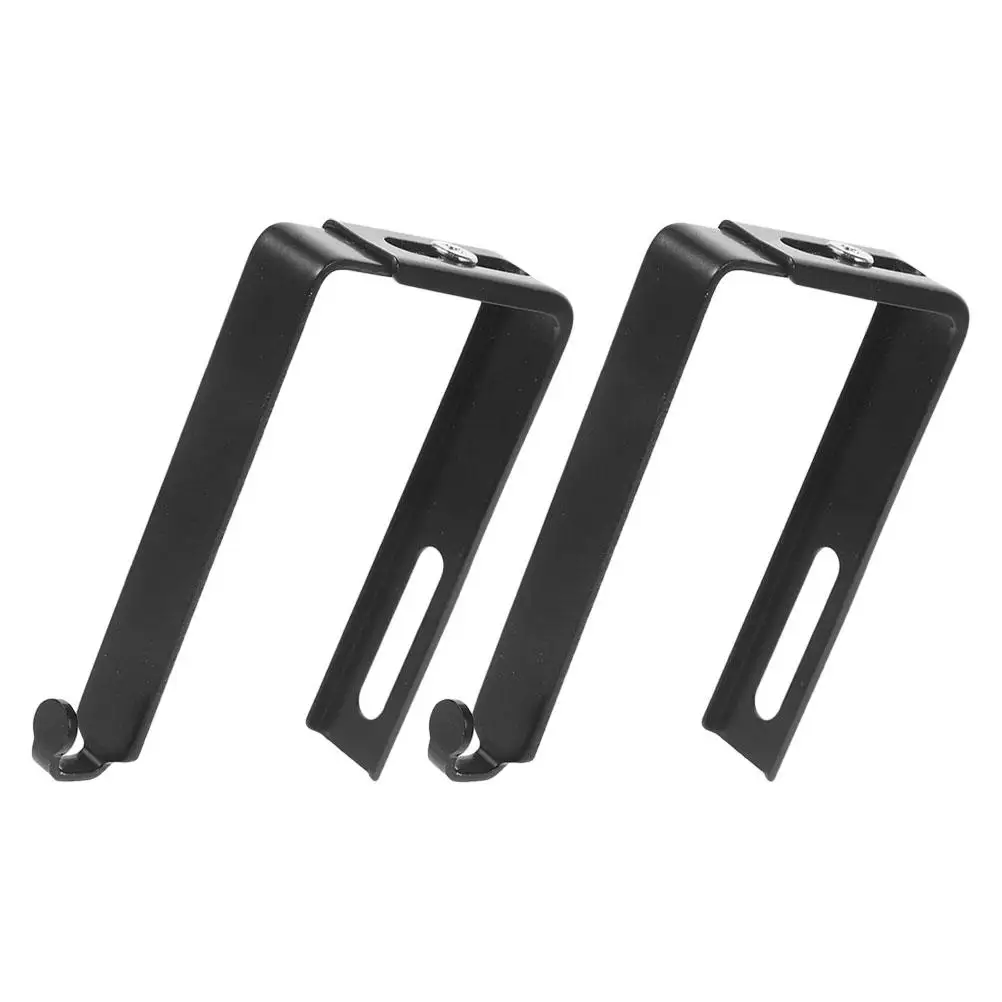 

2 Pcs Hook up Over Door Cubicle Hanger Clothes Hooks Hanging Rack Clothing Holder Black
