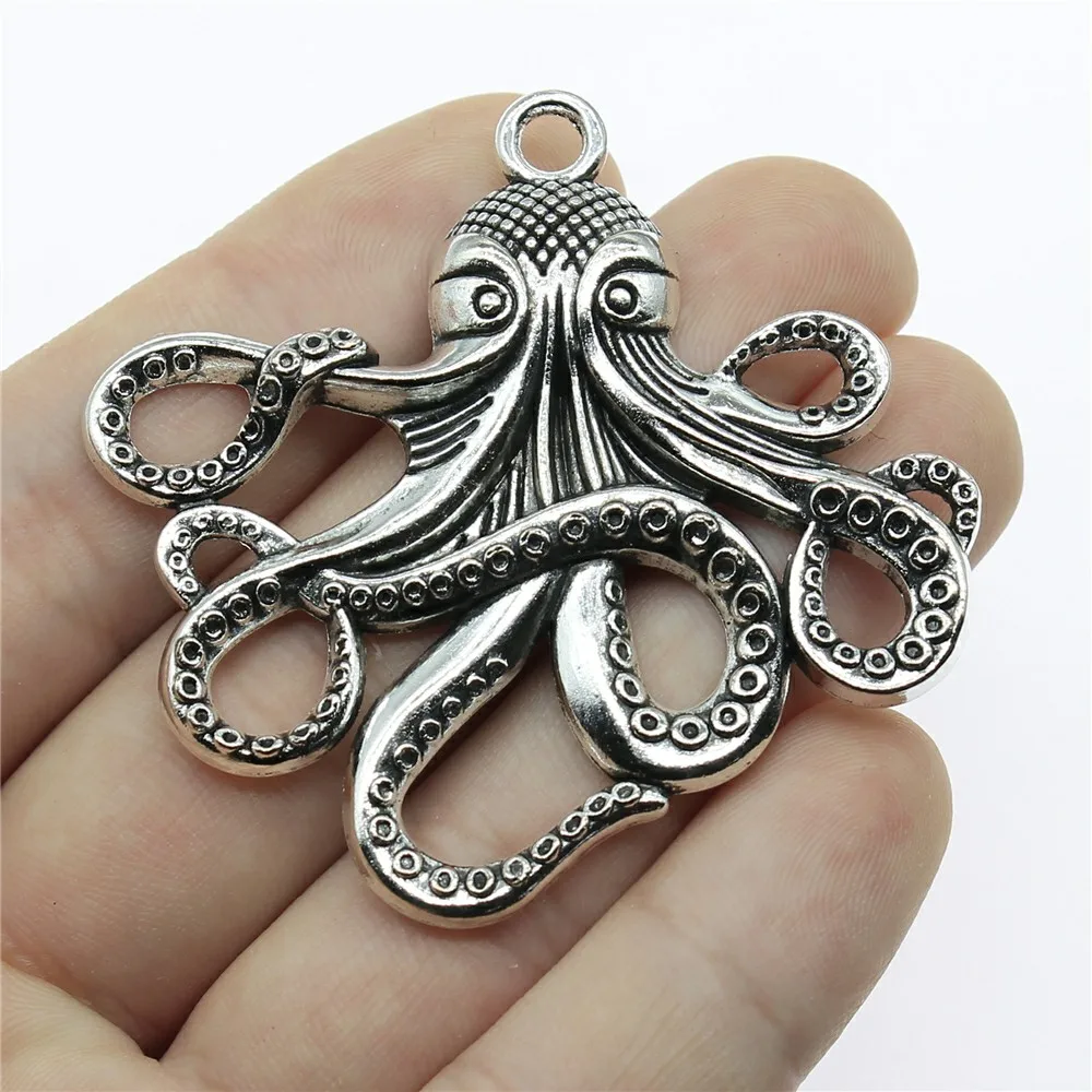 2pcs 59x57mm 2 Colors Big Octopus Pendants Large Octopus Pendants Octopus Charm