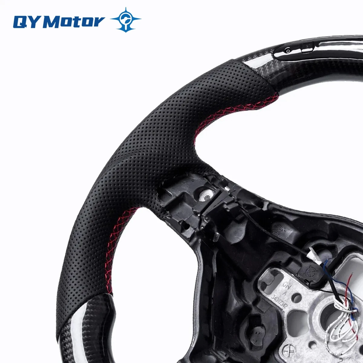 Car Steering Wheel Fit For VW Golf 6 MK6 R GTI 2008-2013 Carbon Fiber Steering Wheel Perforated Leather Car Accessories