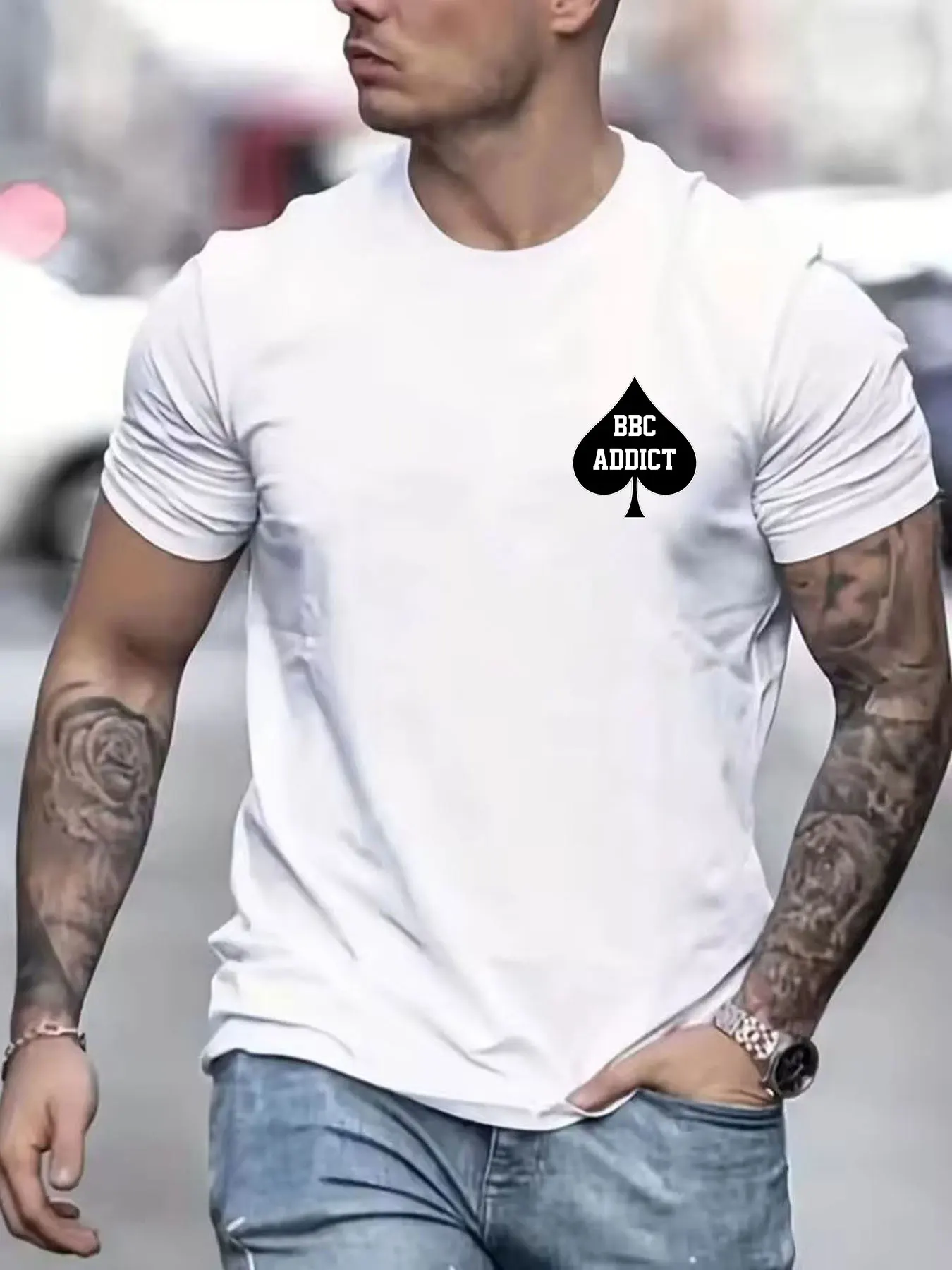 BBC Addict Queen of Spades T-Shirt Plus Sizes Anime Clothes Summer Clothes Aesthetic Clothes Mens Tall T Shirts 2026 New Model