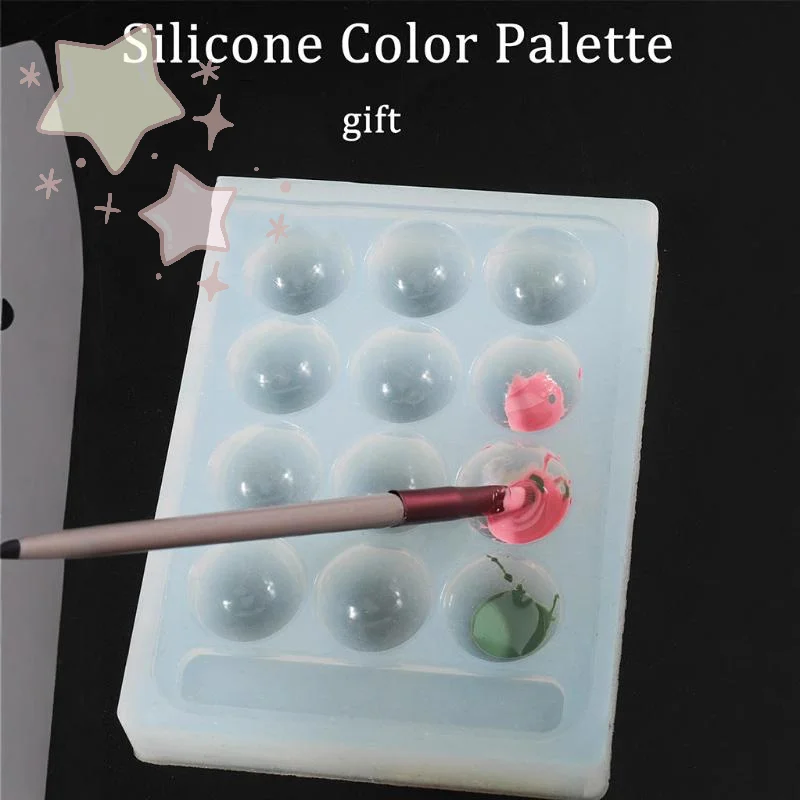 لوحة ألوان فنية للأظافر شفافة عالية، لوحة طلاء جل، خلط لوحة رسم، لوحة عرض مانيكير #5