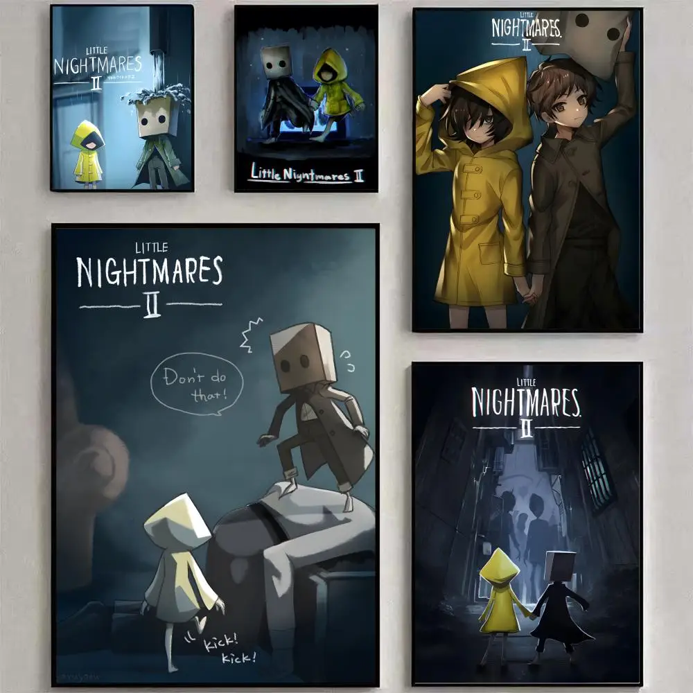 ملصق ملصق لعبة Little Nightmares مقاوم للماء عالي الدقة ملصق فني جداري ذاتي اللصق ديكور جمالي للمعيشة المنزلية