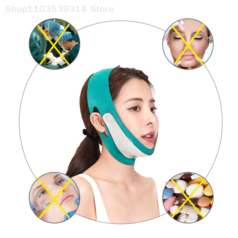 Bandage artificiel astique Amincissant pour le Visage, Ligne en V, Modelant le Menton, les Joues, Ceinture de Levage