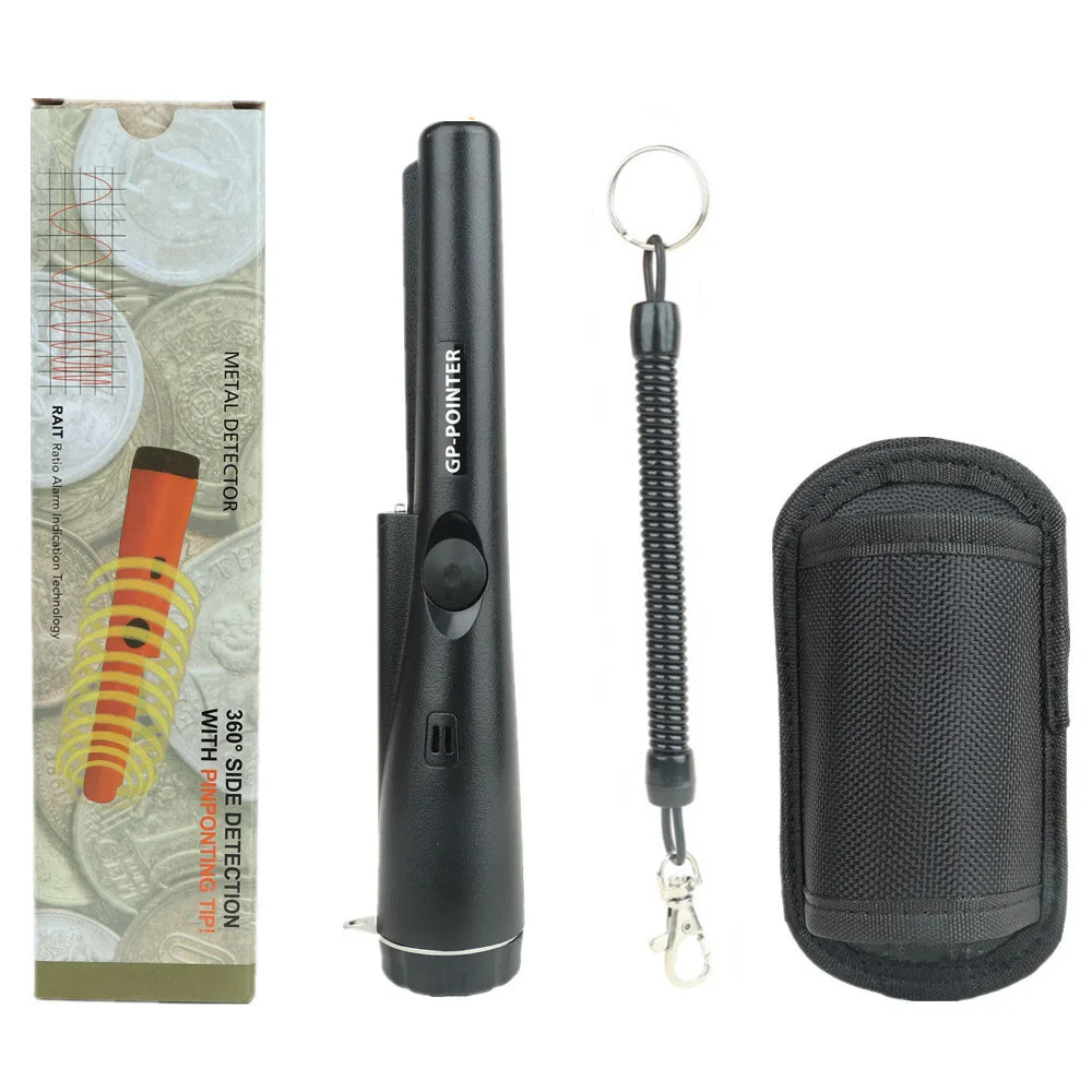 Portable Gold and Silver Metal Detector Portable Handheld Pin Pointer Wand, 360° Search Treasure Pinpointing Finder Probe