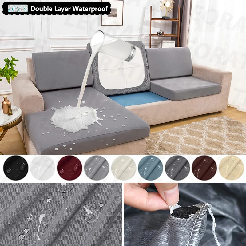 Fundas de cojín de sofá impermeables, funda de sofá para sala de estar, funda de asiento de sofá sedosa, funda de sofá elástica suave, Protector de muebles