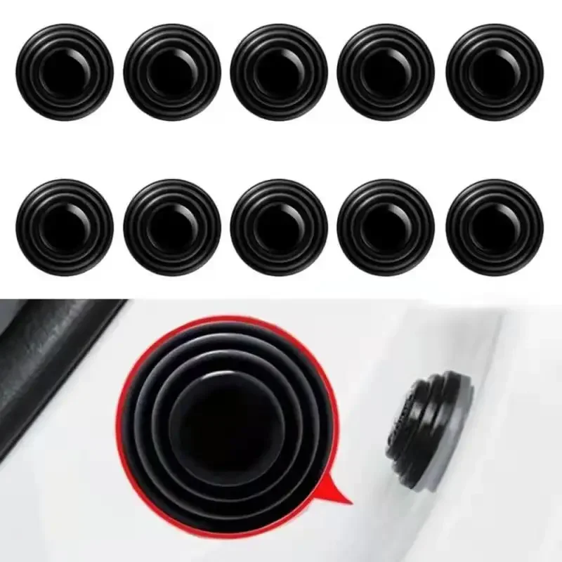 10Pcs Car Trunk Sound Insulation Pad Car Door Shock Absorbing Gasket Shockproof Thickening Anti-collision Cushion Stickers