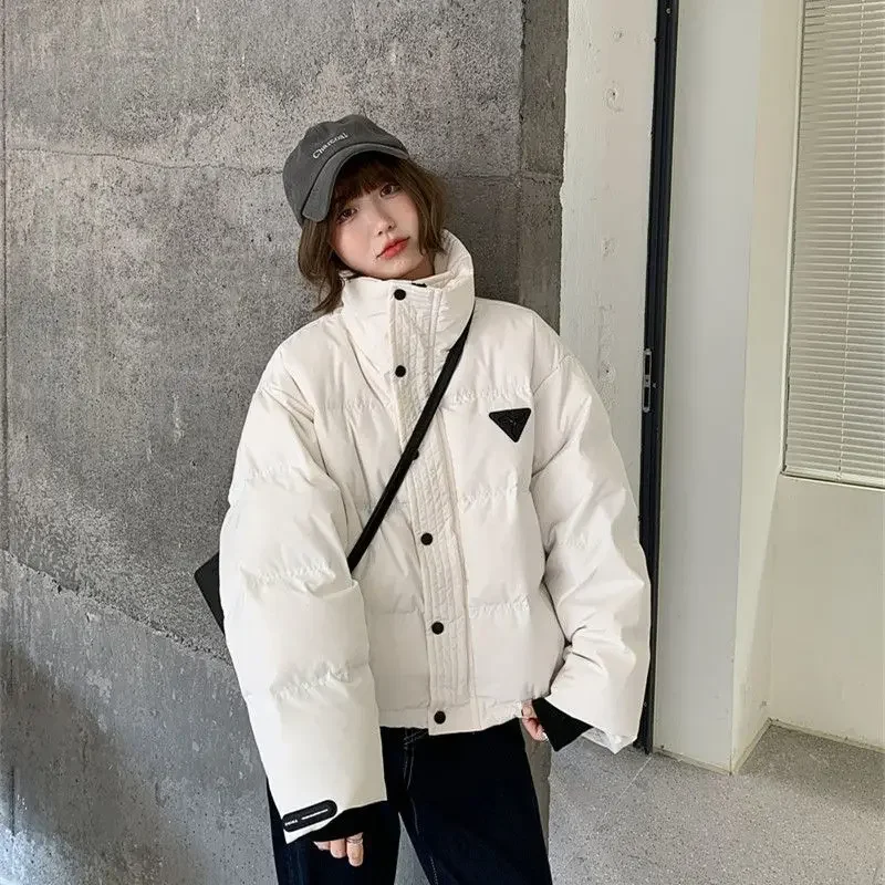 2024 New Fashion Down Coat Women's Short Standing Neck Bread Cotton Clothes Thickened White Duck Jacket for Women F279