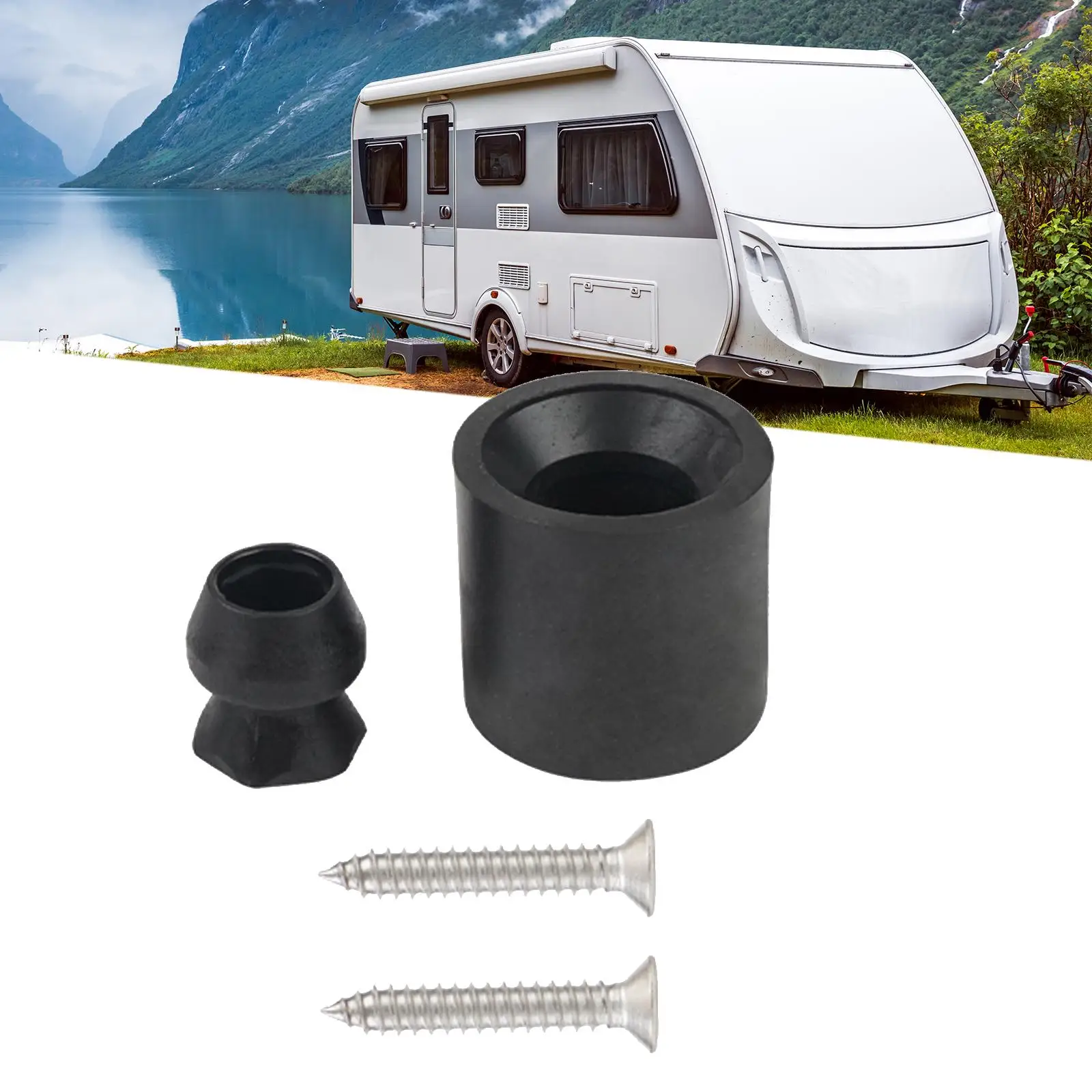 Low Profile Rubber Trailer Door Holder High Performance Door Accessory for RV Cart Trailer Safety