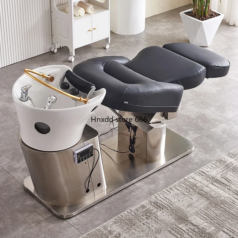 Luxury beauty salon head spa shampoo bowl chair massage hair wash bed