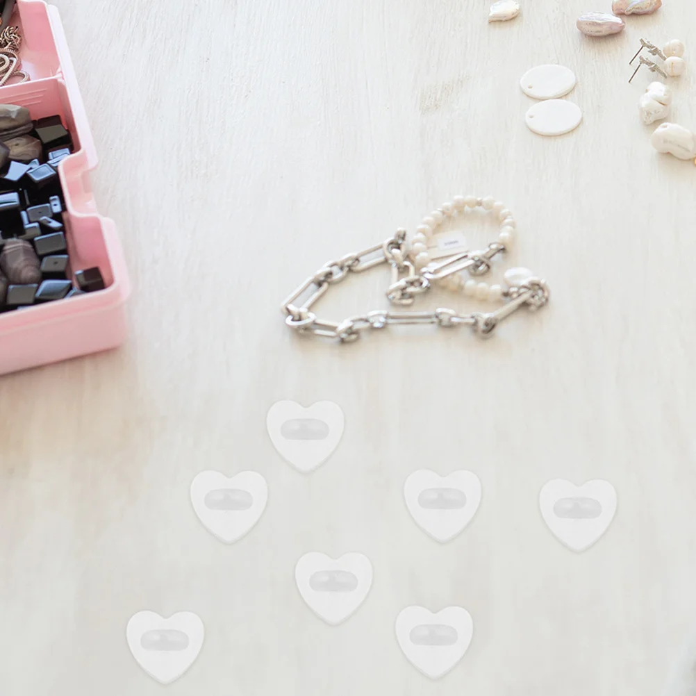 

GLSTOY 100pcs Heart Shape PVC Rubber Pin Backs Locking Sewing Pins for Enamel Pins Hat Tie Tack Charm