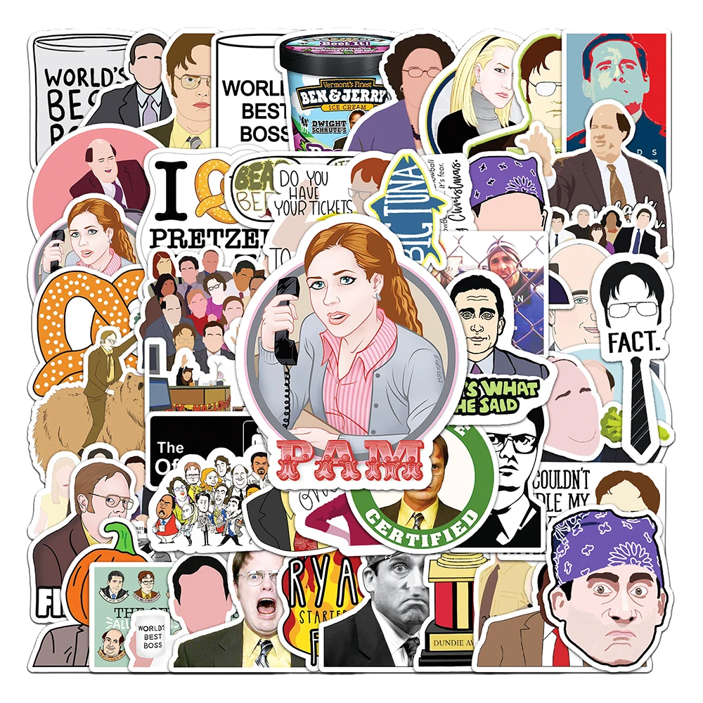 10/30/50pcs The Office Classic TV Show Stickers Scrapbook Phone Case Laptop Funny Cartoon Graffiti Waterproof Sticker Kid Toy