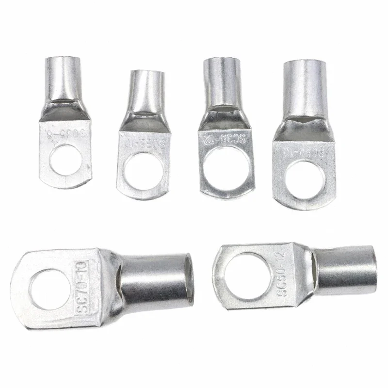 1/5/50 قطعة SC نوع سلك الأنف محطة SC35 SC50 SC70 SC95 المعلبة الأسلاك النحاسية العروات عروات البطارية تجعيد كابل البطارية ينتهي محطات