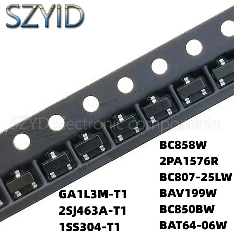 100PCS SOT323 GA1L3M-T1 2SJ463A-T1 1SS304-T1 BC858W 2PA1576R BC807-25LW BAV199W BC850BW BAT64-06W