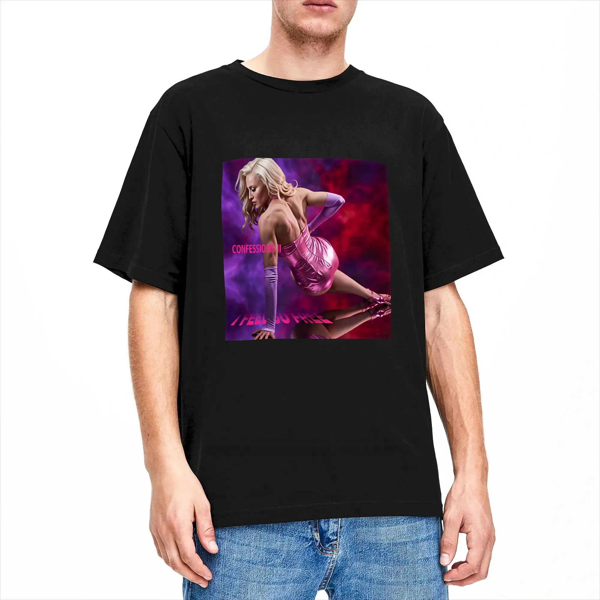 Vintage T Shirt Summer I Feel So Free Album 2026 M-Madonnas T-Shirts Singer Cotton Tee Shirt for Men Casual Short Sleeve Tops
