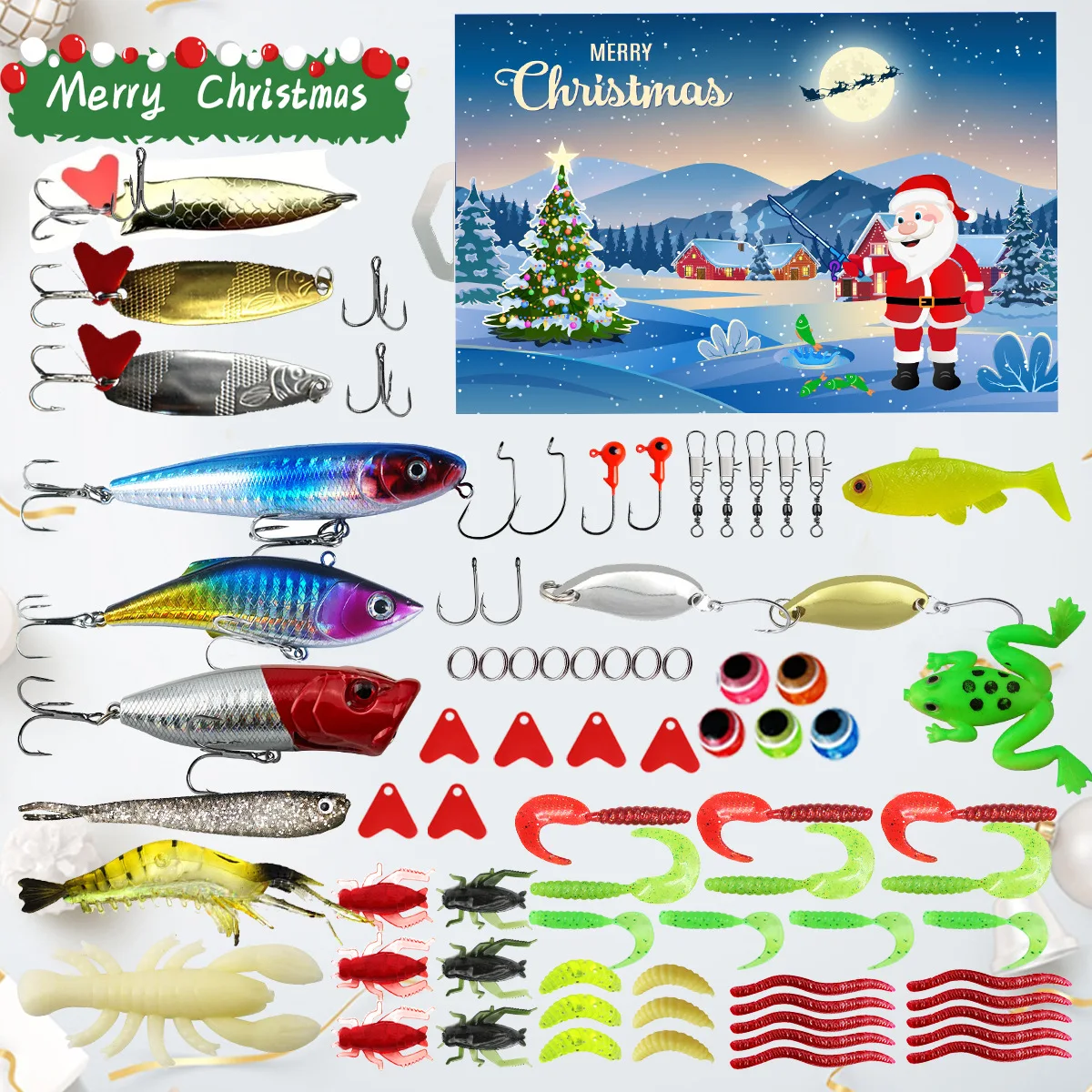 Calendario de Adviento para Pesca – 24 Señuelos y Accesorios - imagen 4