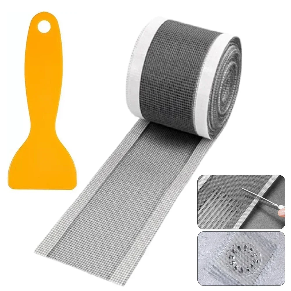 30PCS Self-Adhesive Floor Drain Stickers Cutable Shower Drain Hair Catcher Disposable Mesh Sink Strainer Filter For Bathroom