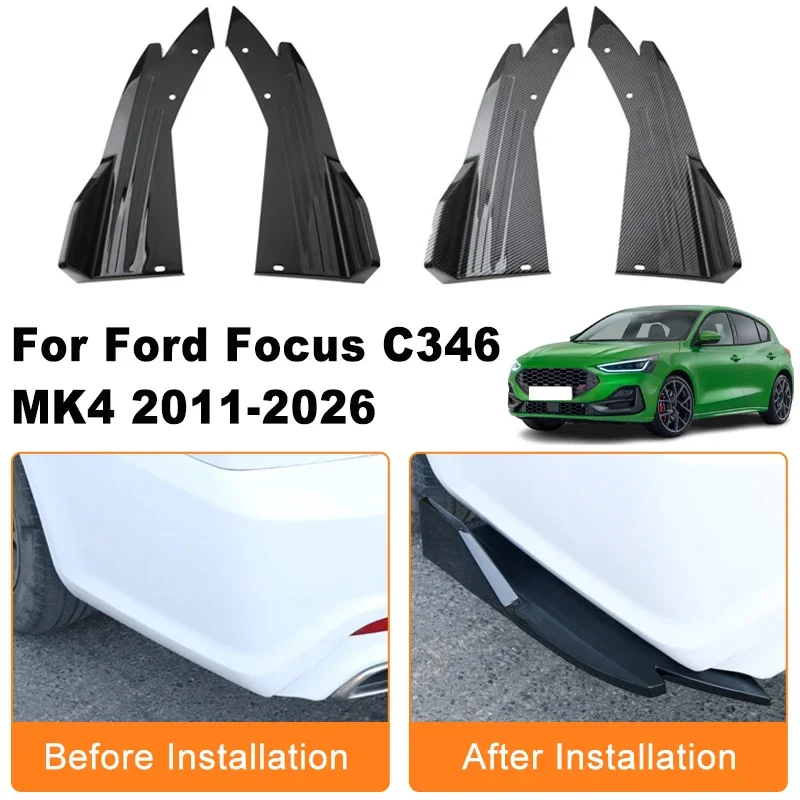 

Car Rear Bumper Spoiler Lip Diffuser Side Skirt Splitter Wrap Angle Anti-Crash Protection For Ford Focus C346 MK4 2011-2026 2012