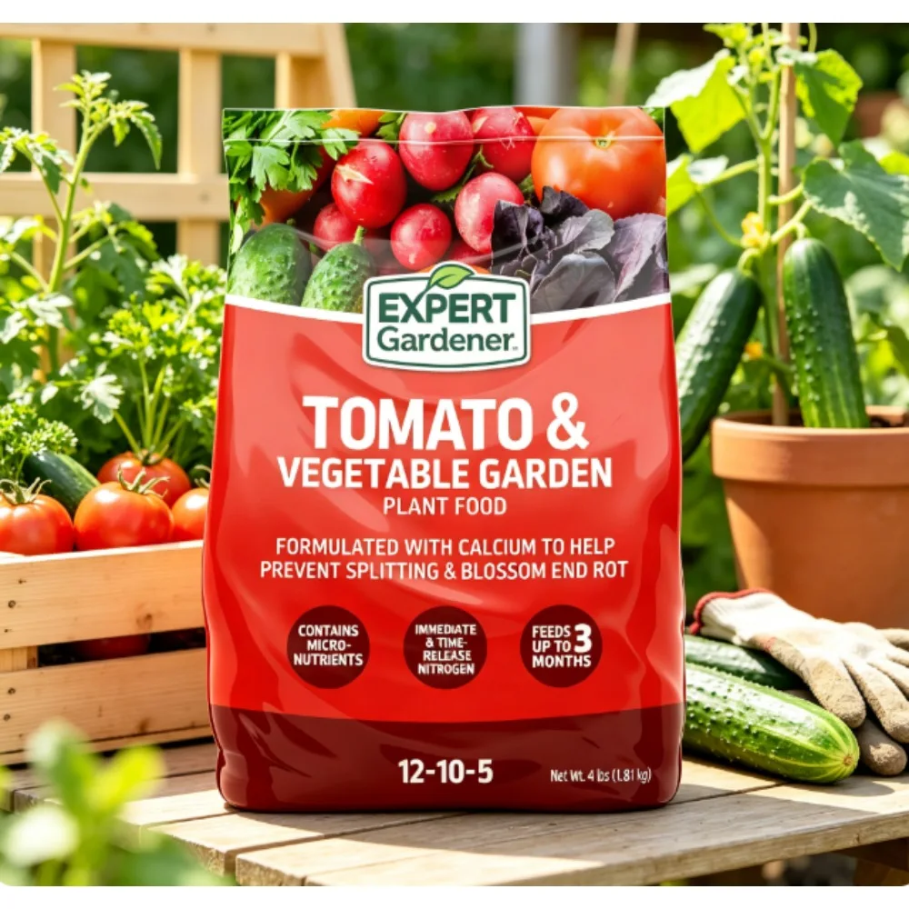 Expert Gardener Tomato and Vegetable Garden Plant Fertilizer, 12-10-5, 4 lbs.