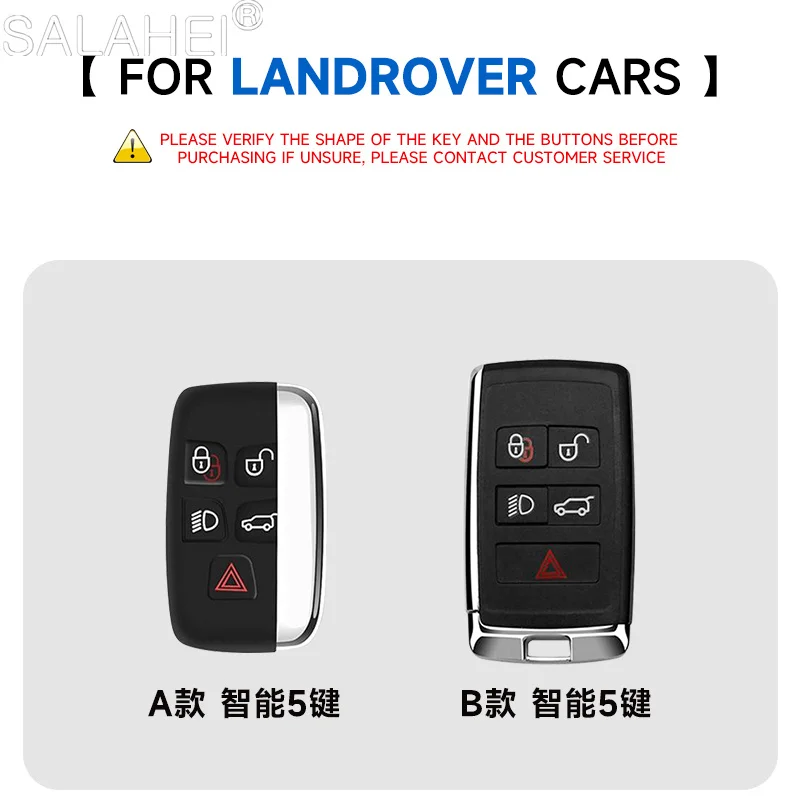 Leather Car Key Case Cover Shell Holder For Land Rover Range Rover Sport Velar Evoque Freelander2 Discovery Elander 2 Accessory