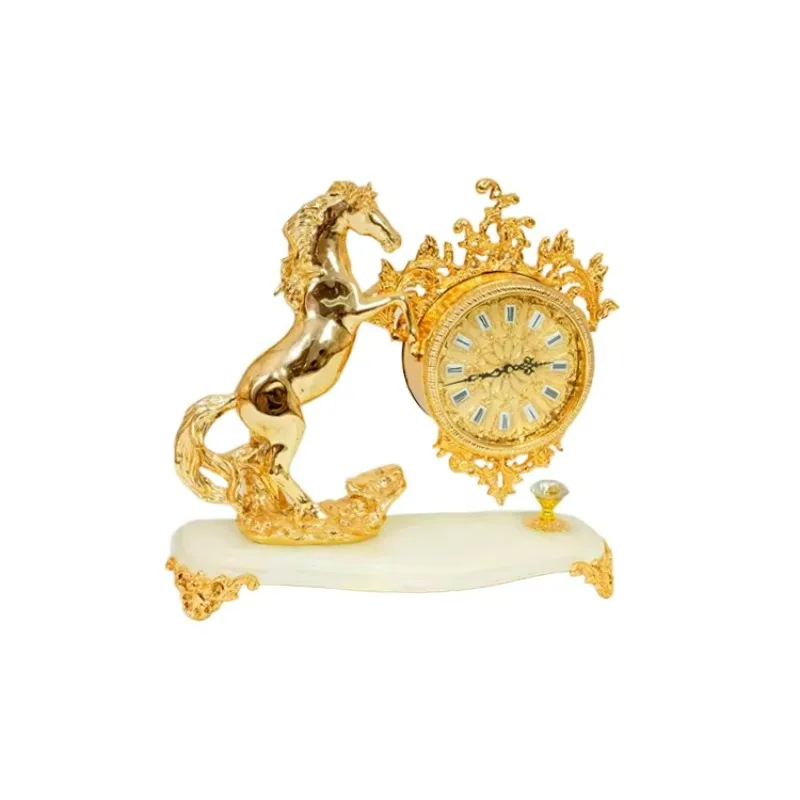 

Vintage Desk and Table Clock Gold Copper Antique Vintage Style Table Clock