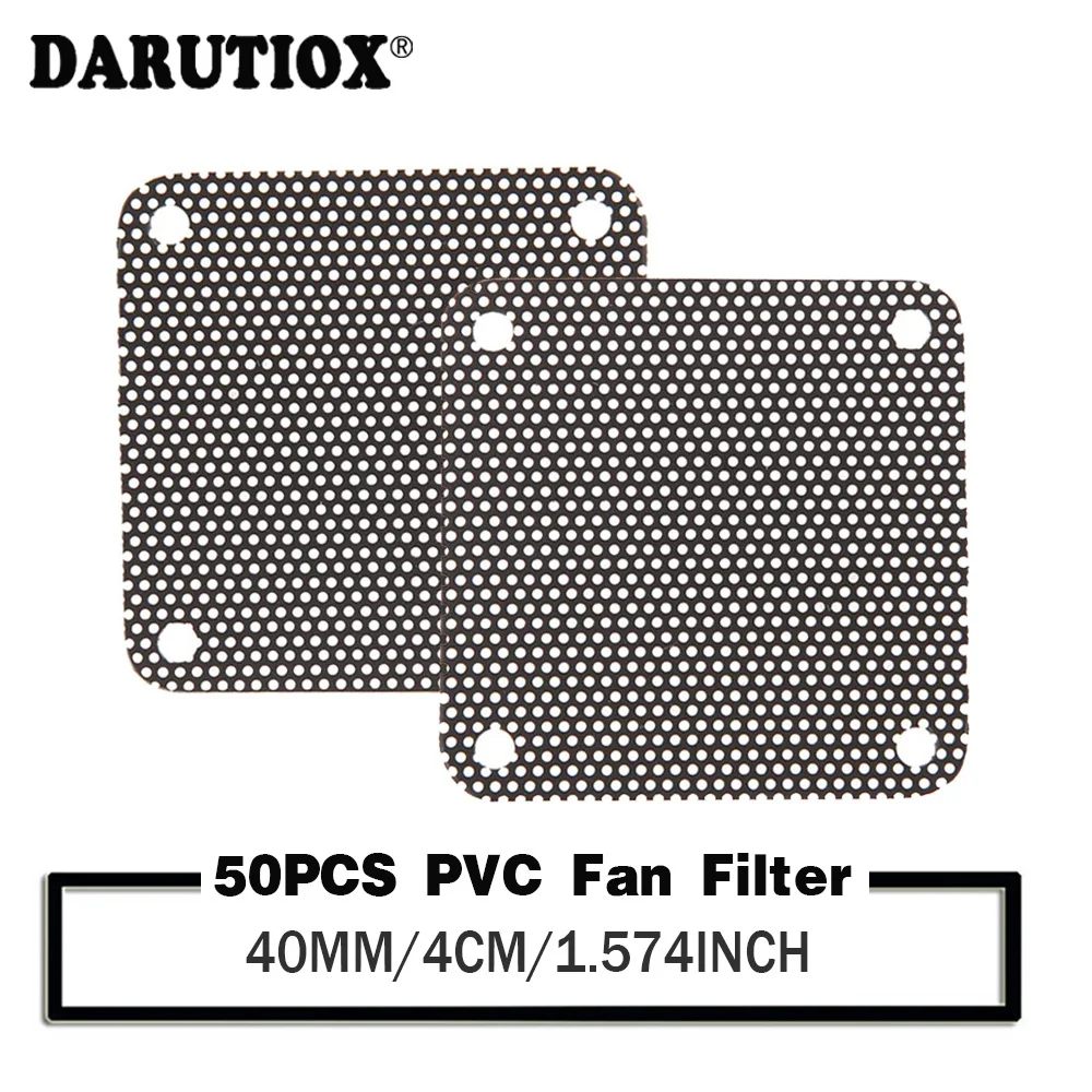 

50Pcs 4cm 40mm Mesh PVC PC Fan Dust Filter Dustproof Case Computer Mesh Cover Dust Cover 40x40mm PVC Fan Filters