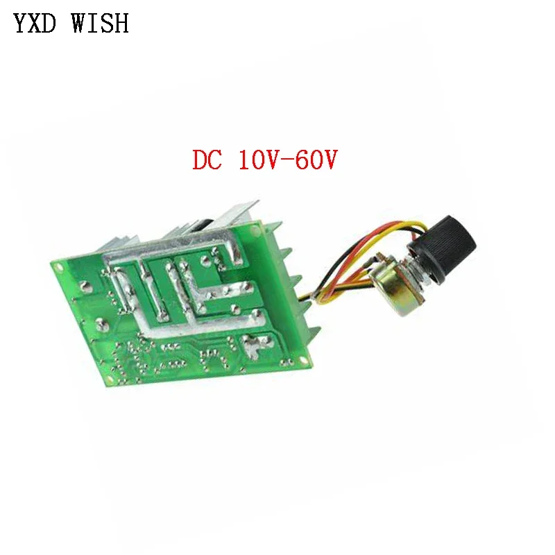 PWM DC Motor Speed Controller Switch DC 20A Current Voltage Regulator 10-60V PWM High Power Drive Module 60A 12V 24V 36V 48V