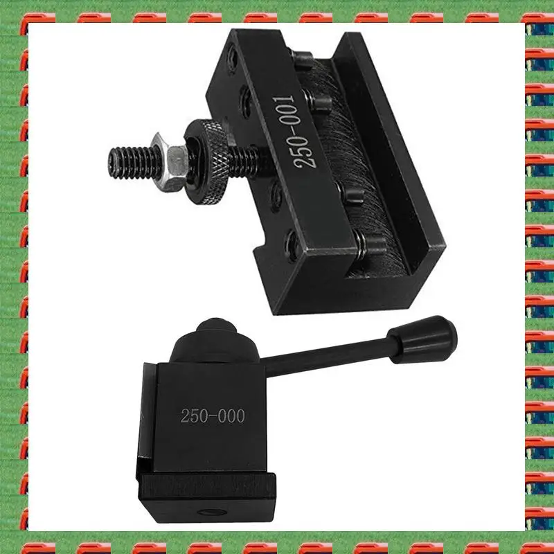 

ABMO 2Pcs 250 - 001 Quick Change Tool Turning Tool & 250-000 Wedge Quick Change Tool Kit Lathe Tool Knife Holder