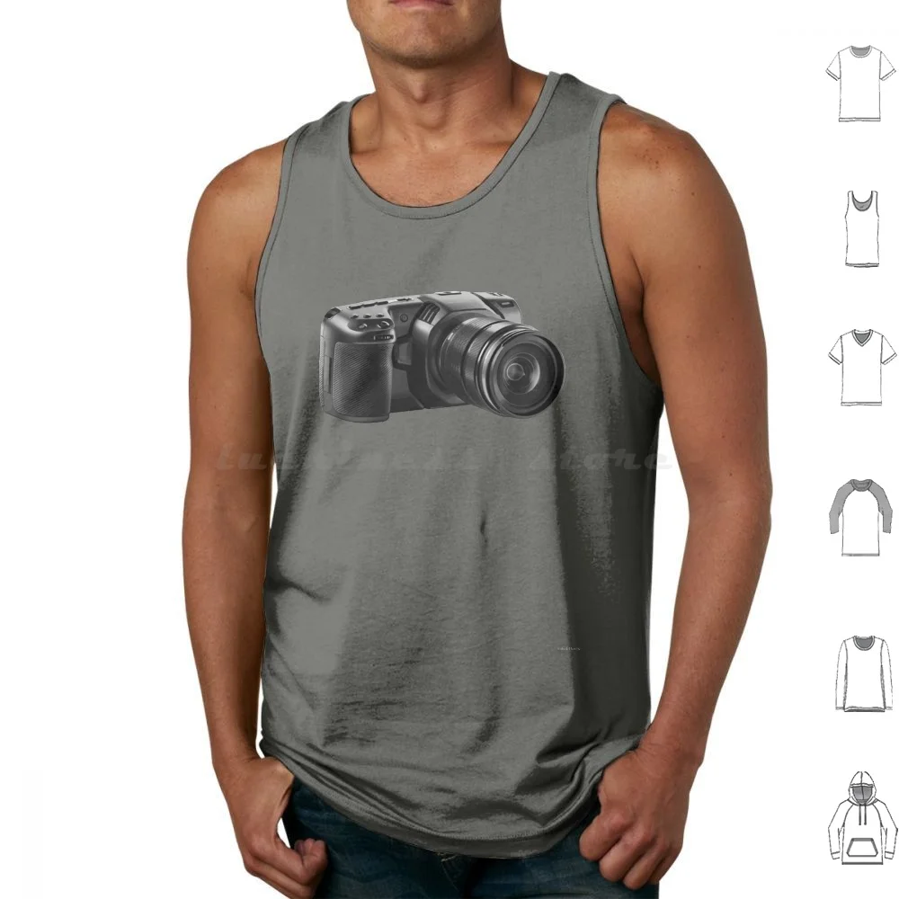 Bmpcc4k-Bolsillo Cine Cámara Camisetas sin mangas Chaleco sin mangas Bmpcc 4k Bmpcc4k Blackmagic Cámara de bolsillo Blackmagic Pocket Cinema