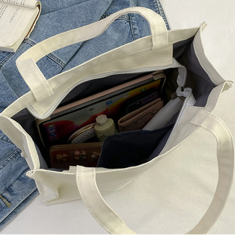 Borsa di tela addensare borsa da donna borsa a tracolla borsa a tracolla per studenti stampata alla moda Shopping Casual borsa di grande capacità per tutti i fiammiferi