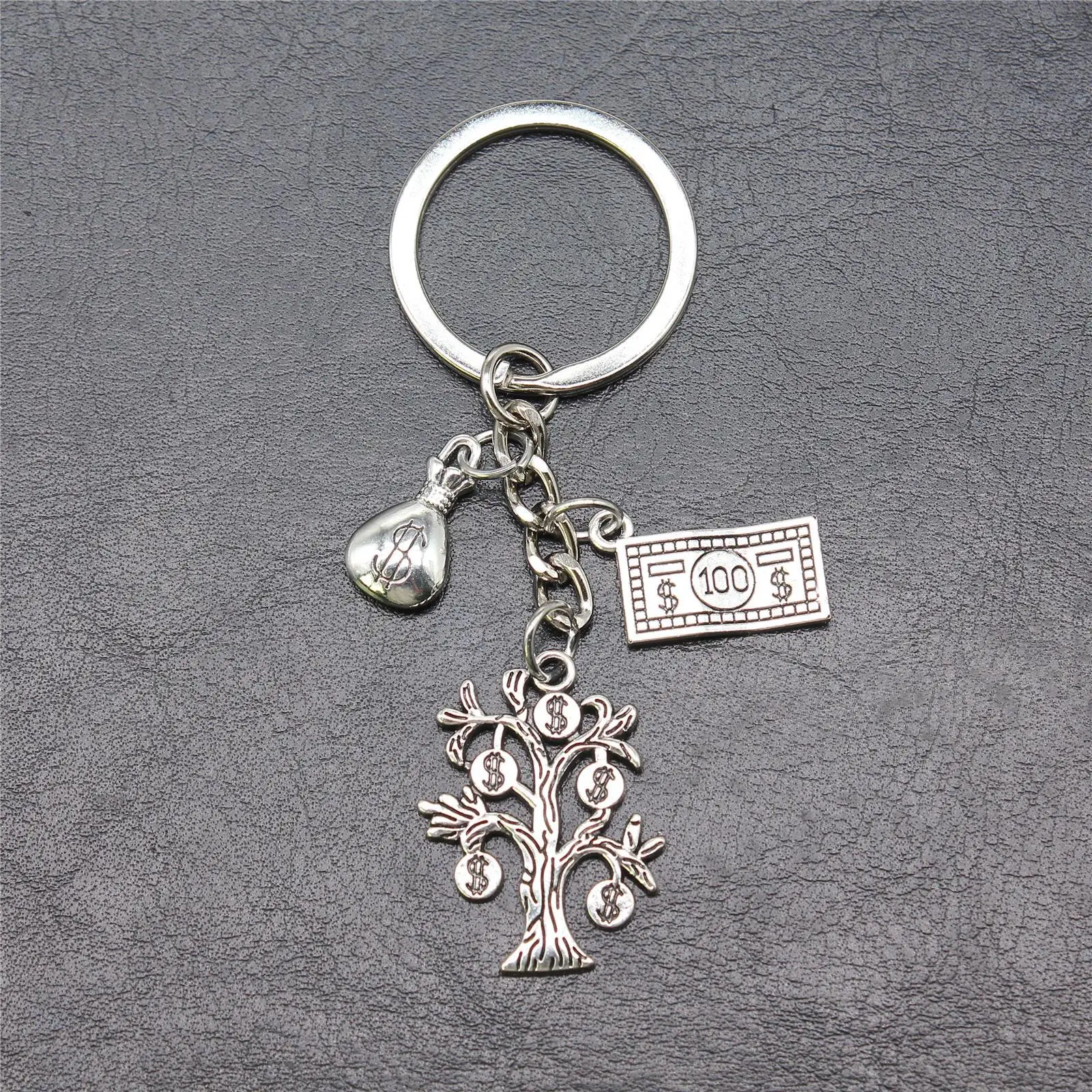 Popular Jewelry Alloy Pendant Keychain Creative Personalized Keychain Dollar Tree Pendant Unisex Gifts for Family or Friends